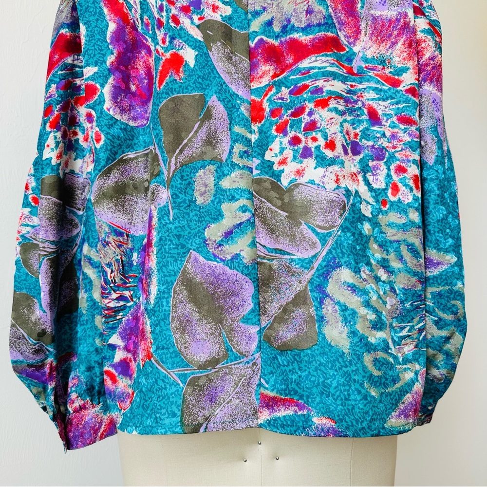 Vintage 70’s/80’s TESS Pleated Blouse - Picture 12 of 15